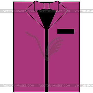 Tuxedo pink - vector clipart