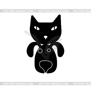 Cat dog - vector clip art