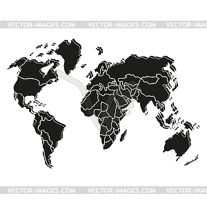 Map of earth - vector clipart / vector image