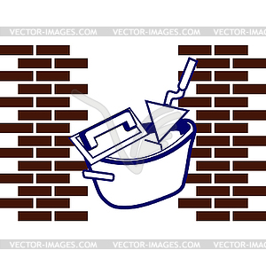 Bricklayer - royalty-free vector clipart