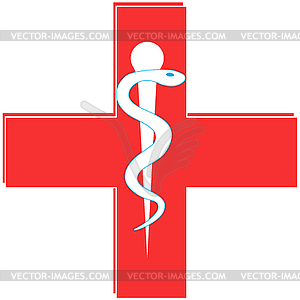 Set of icon, sign, button Red Cross flat shadow - vector clipart