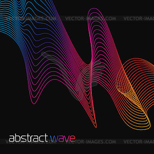 Abstract color waves - vector clipart