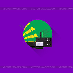 Electric Station. Energy Industry - vector image