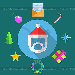 Christmas icons, elements and s - vector clip art