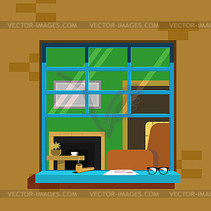 Summer window - vector image