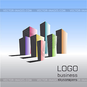 Logo business building - vector clip art