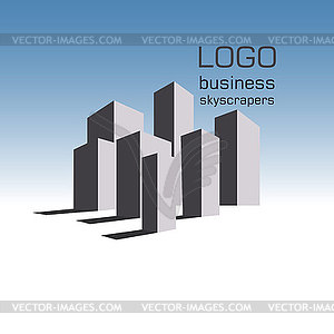 Logo business building - vector clip art