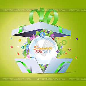 Special offer. Summer discounts. Seasonal sale - vector clipart