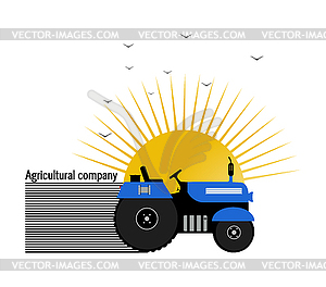 Logo tractor,agricultural company - vector clipart