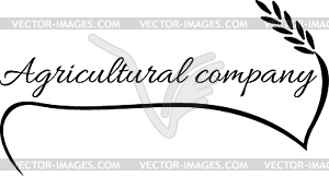 Logo tractor,agricultural company - vector clipart