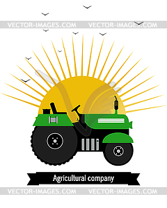 Logo tractor,agricultural company - vector clip art