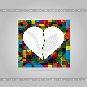 Vector illustration of broken heart nice - vector EPS clipart