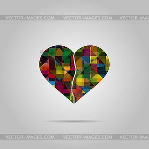 Vector illustration of broken heart nice - vector image