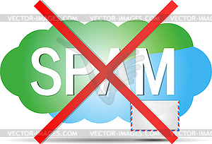 Spam e-mail. Vector illustration business receive objec - vector clipart