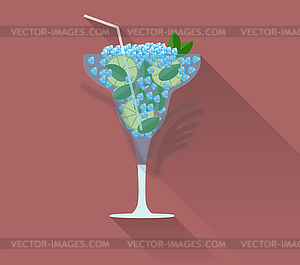 Glass of cocktail - vector image