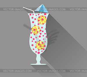 Glass of cocktail - vector EPS clipart