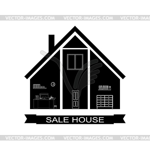 Logo of house. emblem - stock vector clipart