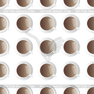 Cup of coffee seamless pattern - vector clipart