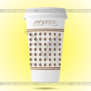 Paper coffee Cup,glass for coffee - vector image