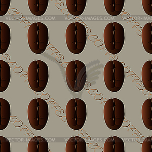 Бесшовные из кофейных зерен - иллюстрация в векторе