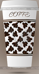 Бумага кофе чашка, стакан для кофе - изображение в векторе / векторный клипарт