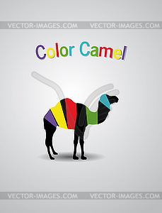 Colored Logo Camel - vector image