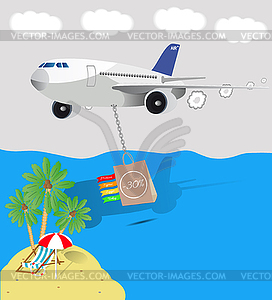 Discount on vacation - vector clip art