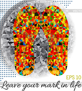Leave your mark in life - vector image
