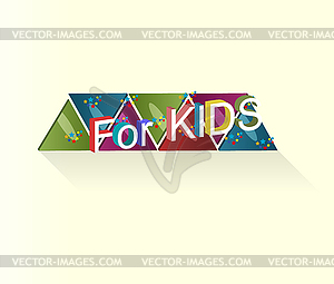 Logo with inscription for kids - vector EPS clipart