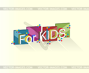 Logo with inscription for kids - vector clipart