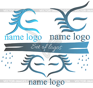 Set of logos for web design - vector clip art