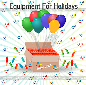 Equipment for holidays - vector clipart