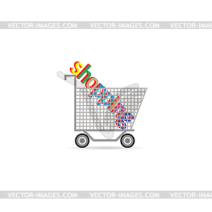 Icon of shopping cart - vector clipart