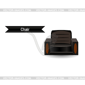 Black Leather chair - vector clipart