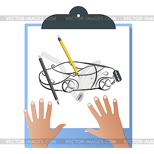 Clipboard.A sheet of paper - vector clip art
