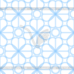 Geometric pattern flowers style mosaic - vector clipart