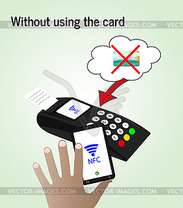 NFC technology. concept of mobile - vector clipart