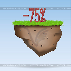 Isle of discounts - vector image