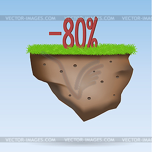 Isle of discounts - vector clip art