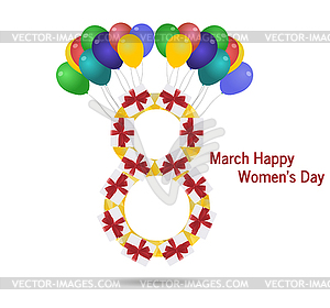 International women`s day. eighth of March - vector EPS clipart