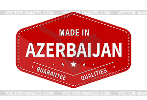 MADE IN AZERBAIJAN, guarantee quality. Label, - vector clip art