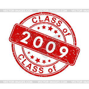 Impression of an old worn stamp with inscription - color vector clipart