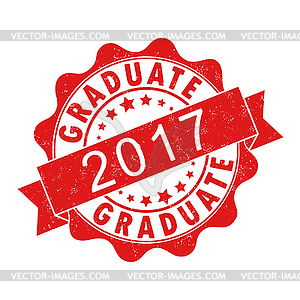 Impression of an old worn stamp with inscription - vector clip art