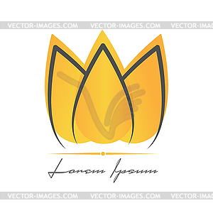 Abstract flower. template for logo, emblem or - vector EPS clipart