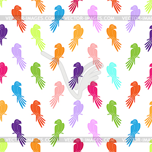 Parrot. Seamless pattern for simple backgrounds, - color vector clipart