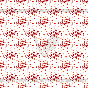 Seamless pattern with Happy BIRTHDAY lettering for - royalty-free vector clipart