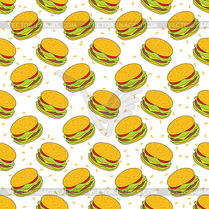 Hamburger. seamless pattern for texture, textiles, - vector image