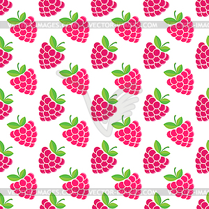 Raspberry. seamless pattern for textures, - stock vector clipart