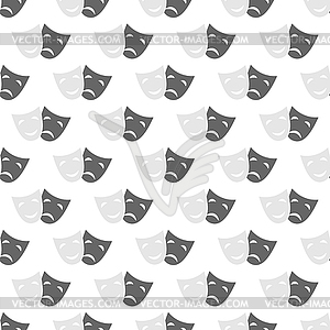 Theatrical mask. Seamless pattern for texture, - vector image