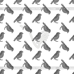 Bird. Seamless pattern for simple backgrounds, - vector image